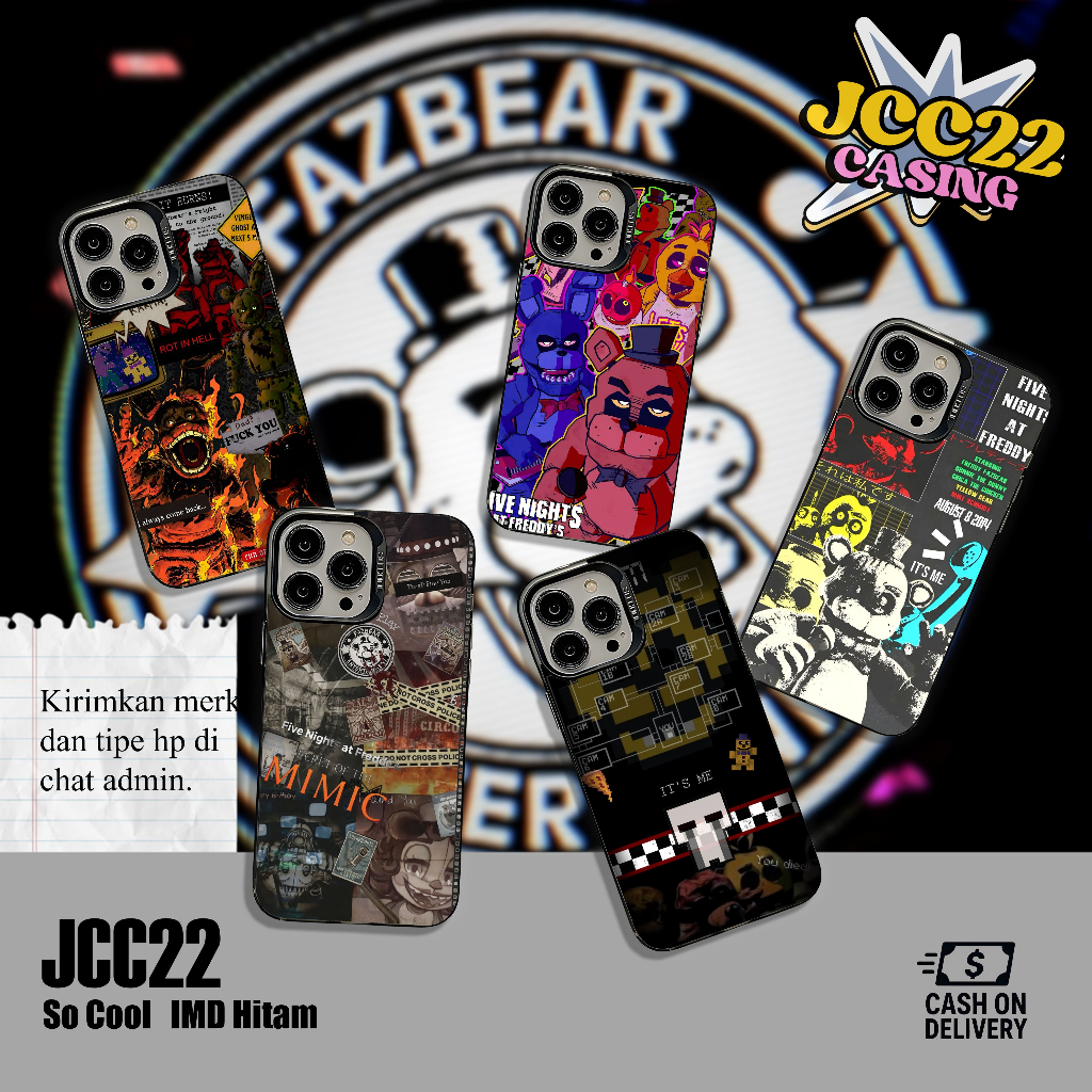 Casing Handphone IMD Socool Motif FNAF Five Nights At Freddy's Untuk Vivo Oppo Samsung iPhone Realme