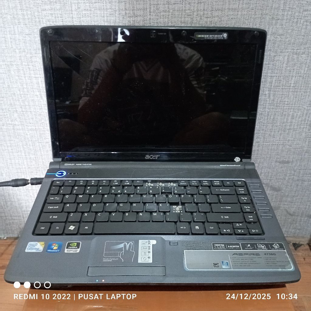 Laptop Acer Aspire 4736G series Intel Centrino Mesin Hidup Nodisplay/ layar gak tampil gambling unit