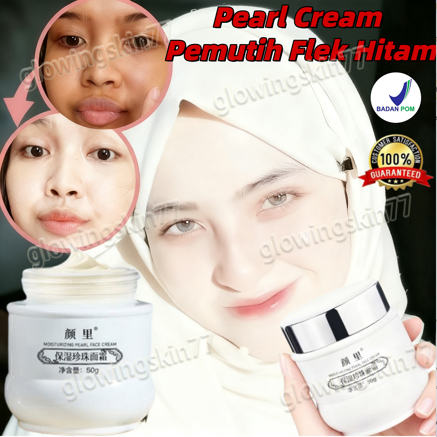 Pearl Cream 50gr Krim Pemutih dan Pencerah Memudarkan Keriput Muka dan Garis-garis Halus Mengencangk