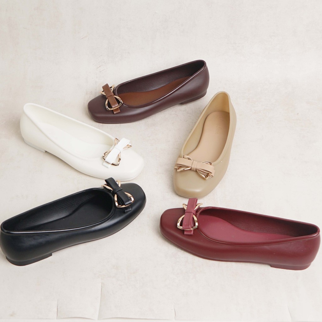 SARA SARA YUK - LISA Sepatu Sandal Mary Jane Flat Bahan Jelly Ukuran 36 - 40 Sendal Wanita Karet PVC