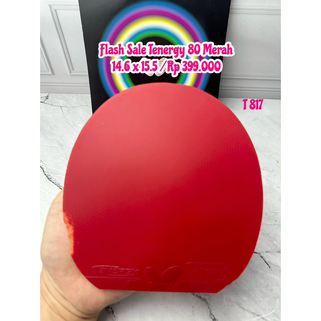 SECOND KARET TENIS MEJA PINGPONG TENERGY 80 MERAH ORIGINAL MARKET JAPAN