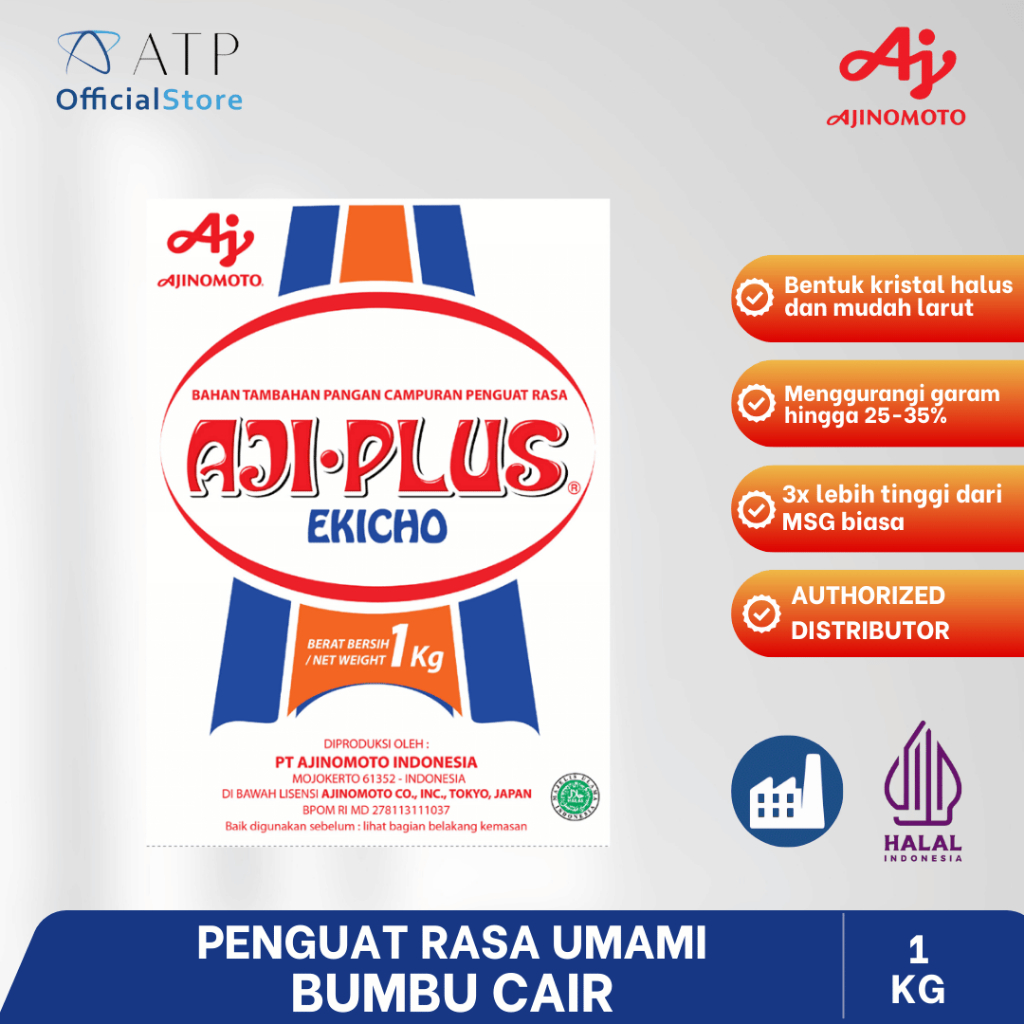 AJIPLUS EKICHO 1 kg (Bahan Tambahan Penyedap Rasa Untuk Pasta, Dll)