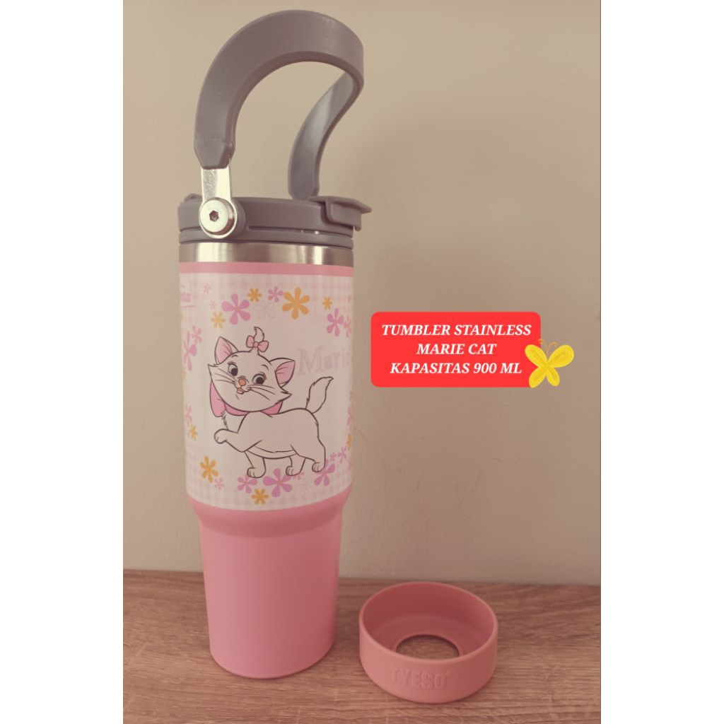 tumbler marie cat tumbler stainless marie cat tumbler 900ml sedotan marie cat botol minum stainless 
