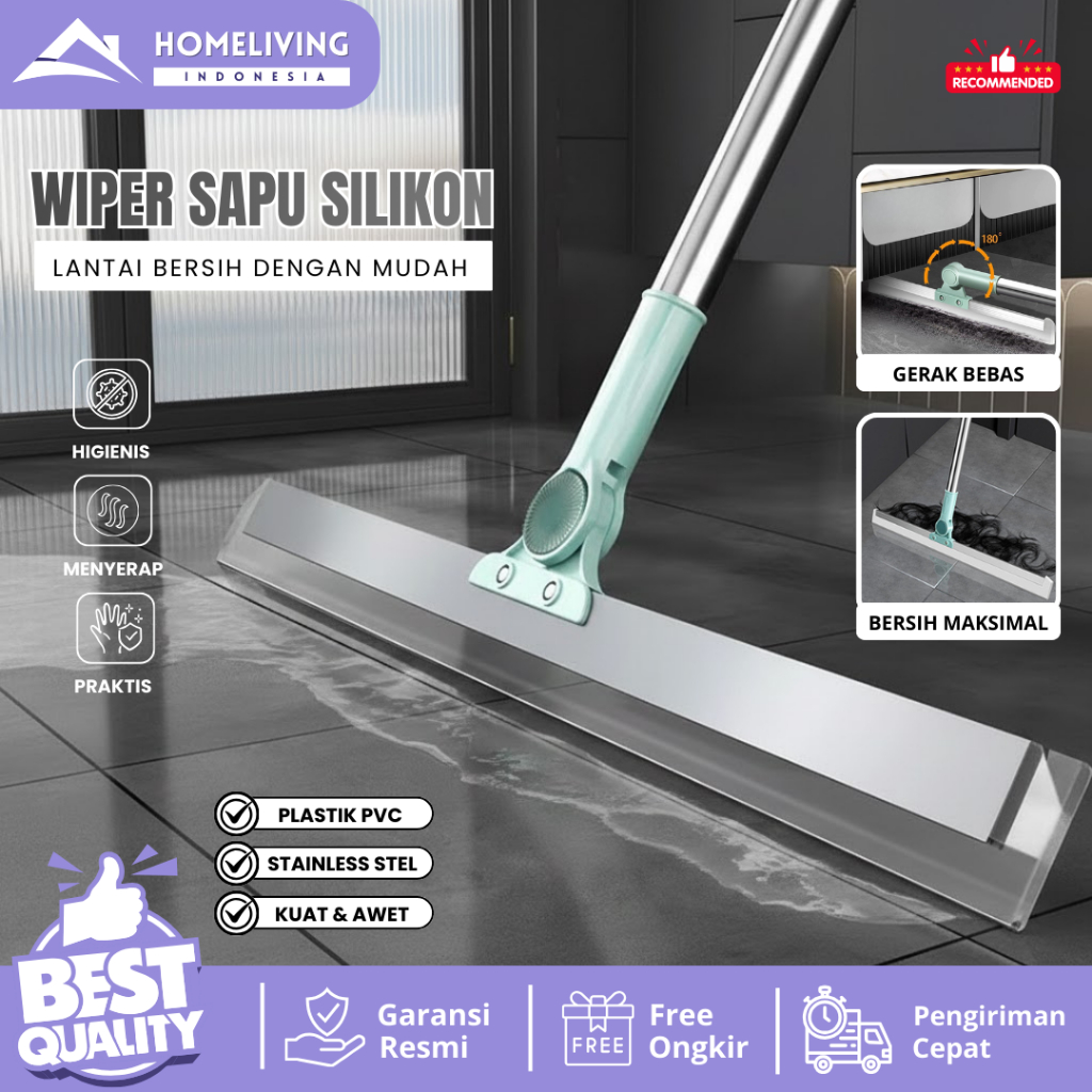 Homeliving Wiper Lantai Serbaguna Anti Air – Pengering Kamar Mandi & Dapur - wiper lantai
