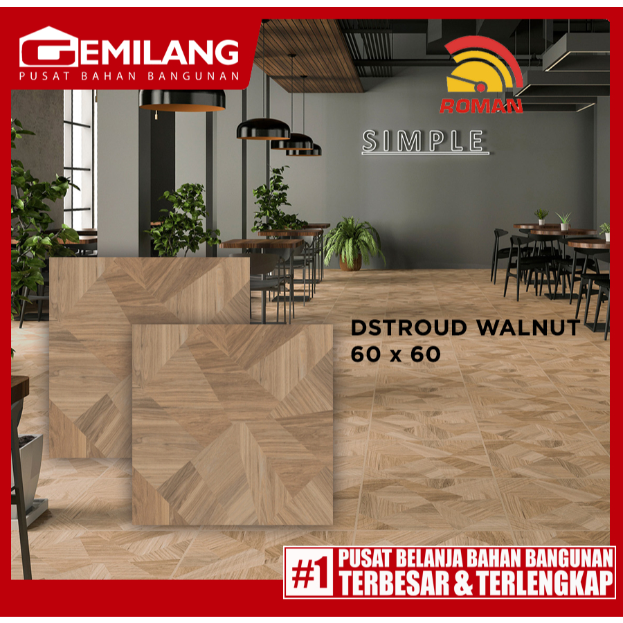 ROMAN GRANIT DSTROUD WALNUT (GT605551R) 60 x 60