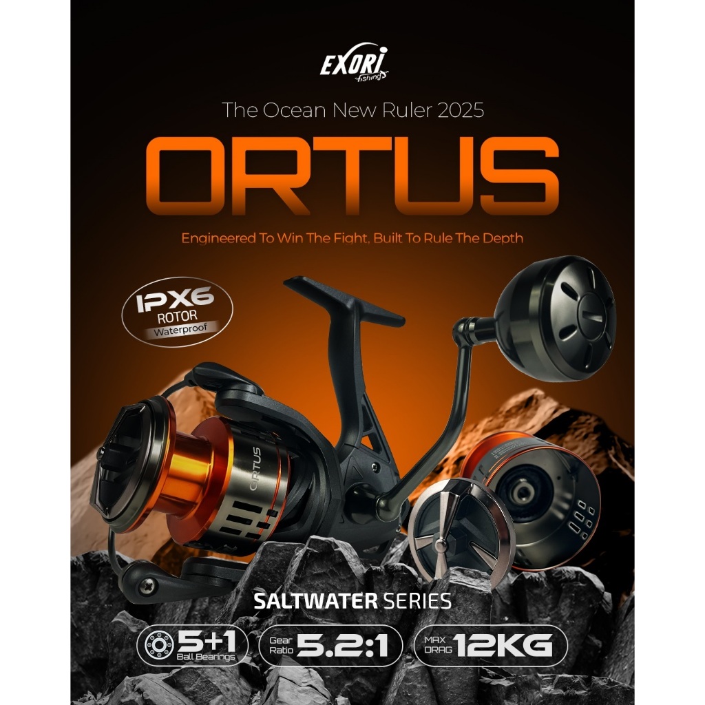 Reel EXORI Ortus SW 2000 3000 4000 5000 6000 | Reel Saltwater Murah Berkualitas