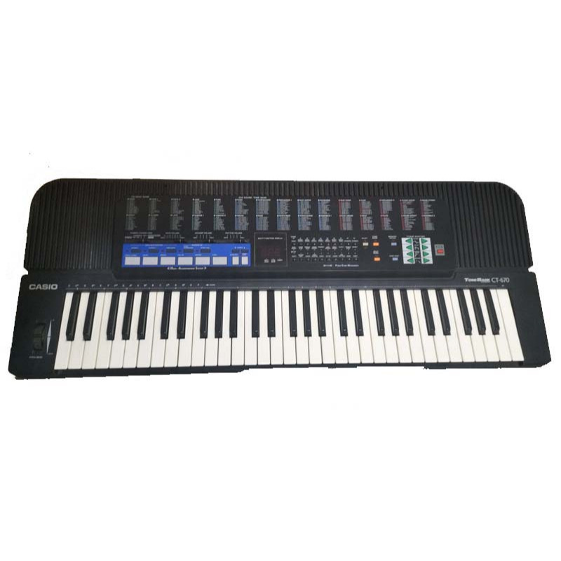 BEKAS PRELOVED Alat Musik Keyboard Elektrik Piano CASIO Tone Bank CT-670 Made in Japan Termasuk Kaki