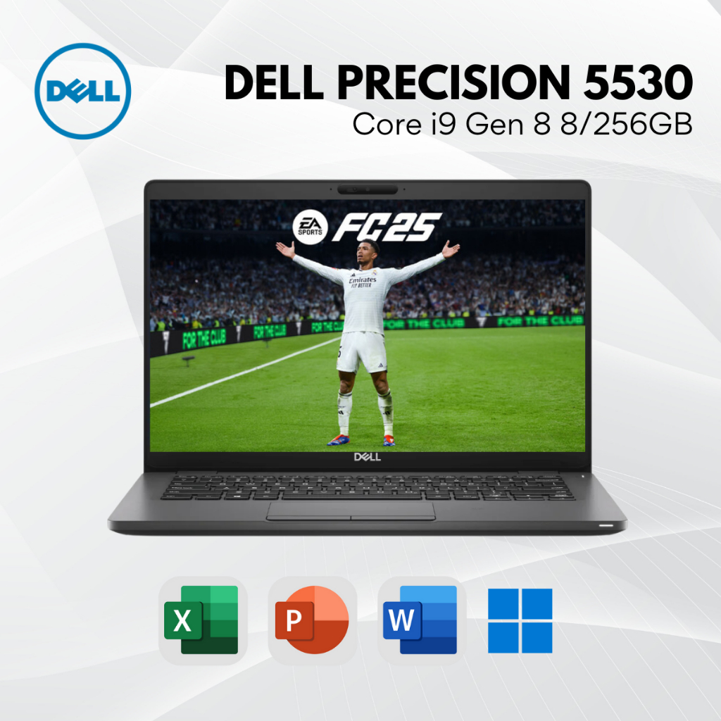 Dell Precision 5530 Core i9 Gen 8 Ram 8GB SSD 256GB Laptop Sekolah Berkualitas