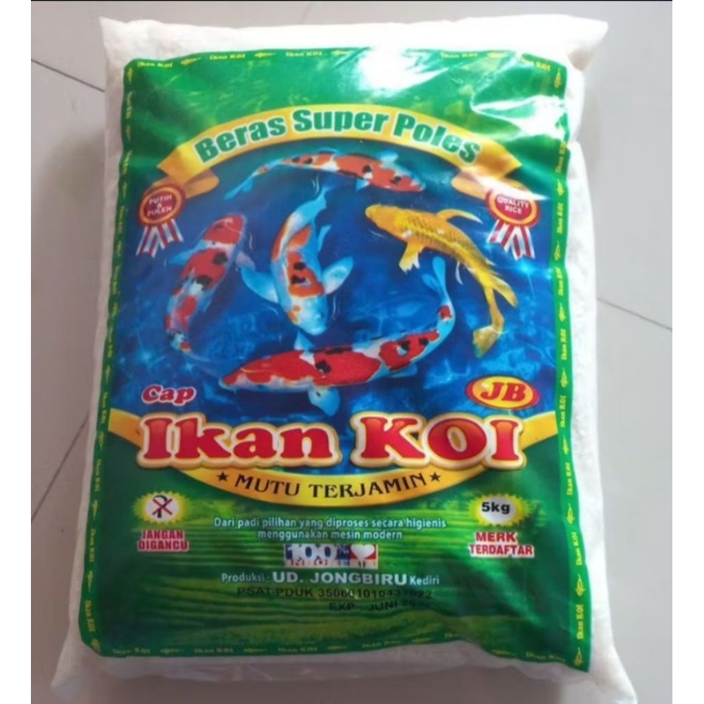 beras ikan koi hijau 5 kg