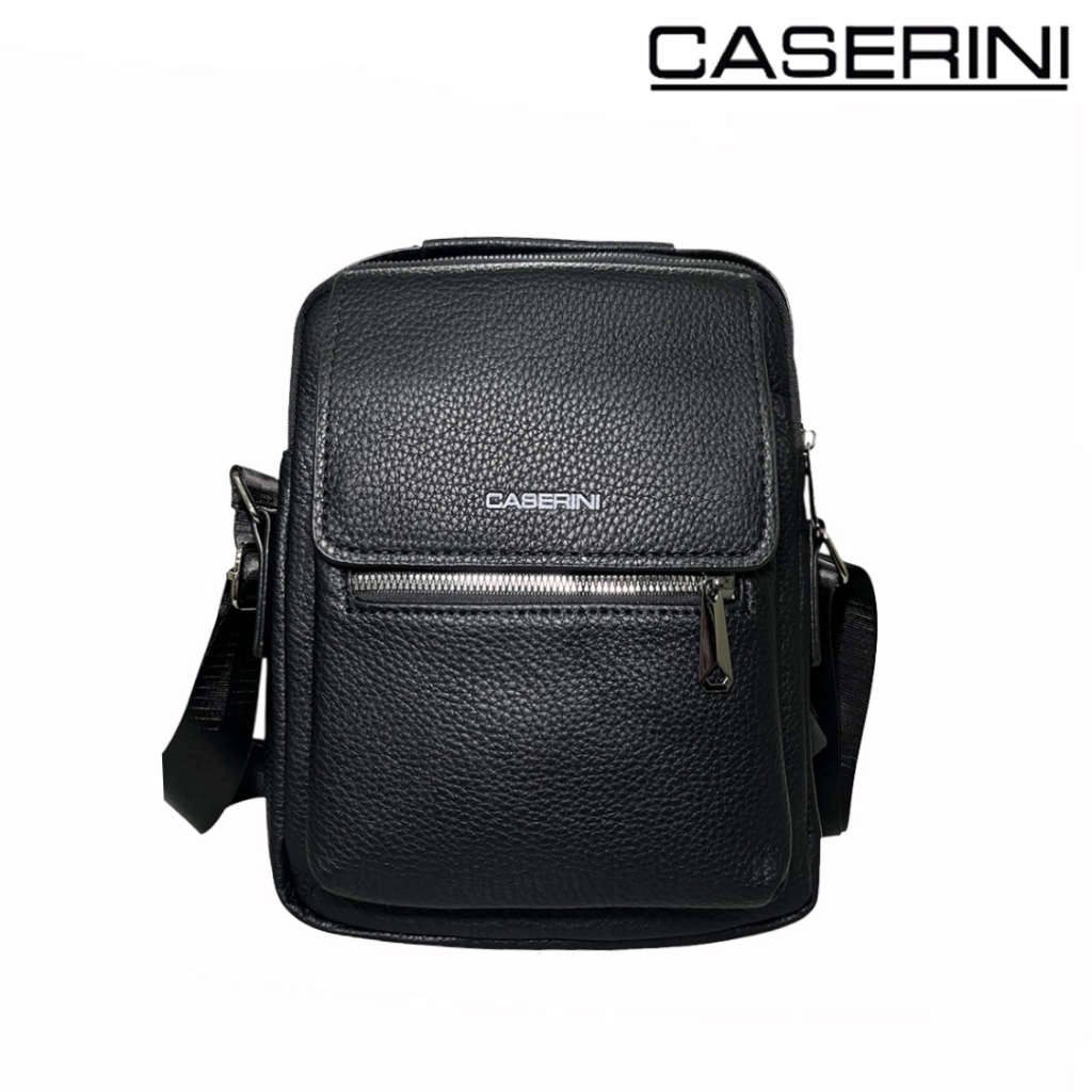 Caserini Sintetis Shoulder Bag CS287012-16, Tas Selempang Pria, Tas Bahu Pria dengan USB Port