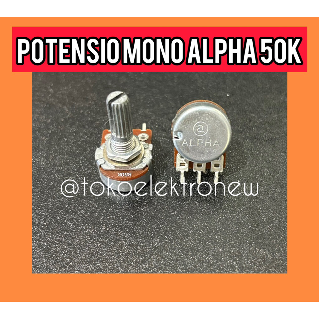 POTENSIO MONO ALPHA 1K/10K/20K/50K/100K