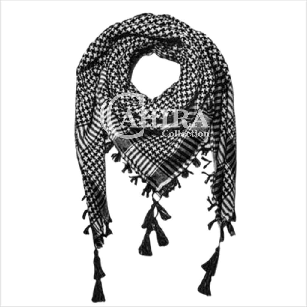 SORBAN TACTICAL SORBAN SURBAN HITAM PUTIH SORBAN RUMBAI