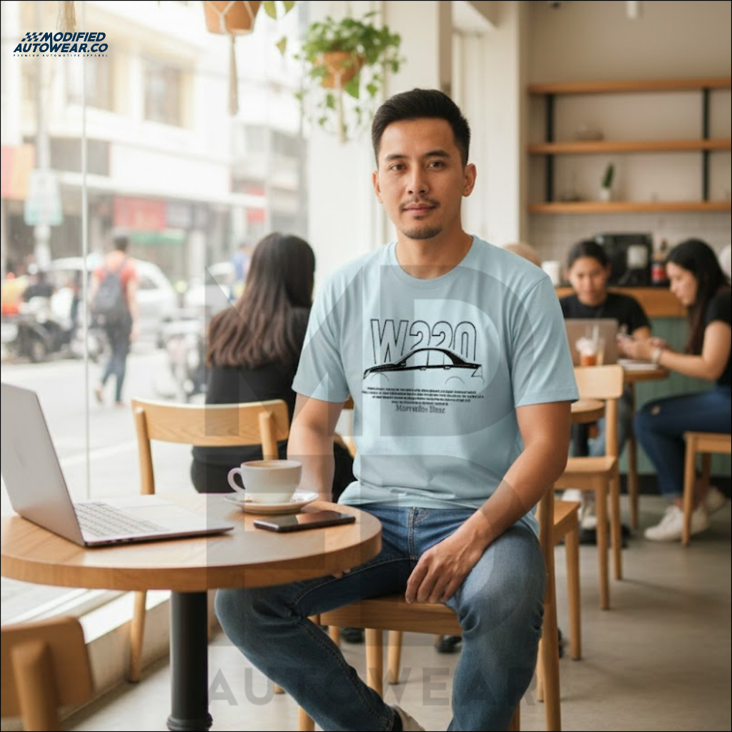 Kaos Mercedes W220 modified autowear kaos premium bahan tebal kaos mercedes benz W220 S Class