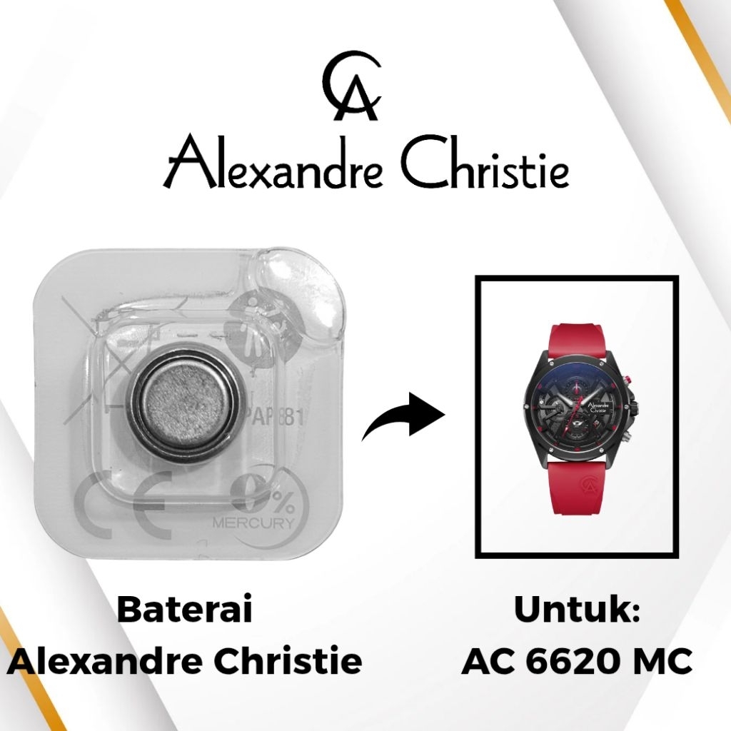 Baterai Jam Tangan Alexandre Christie AC 6620 MC Original