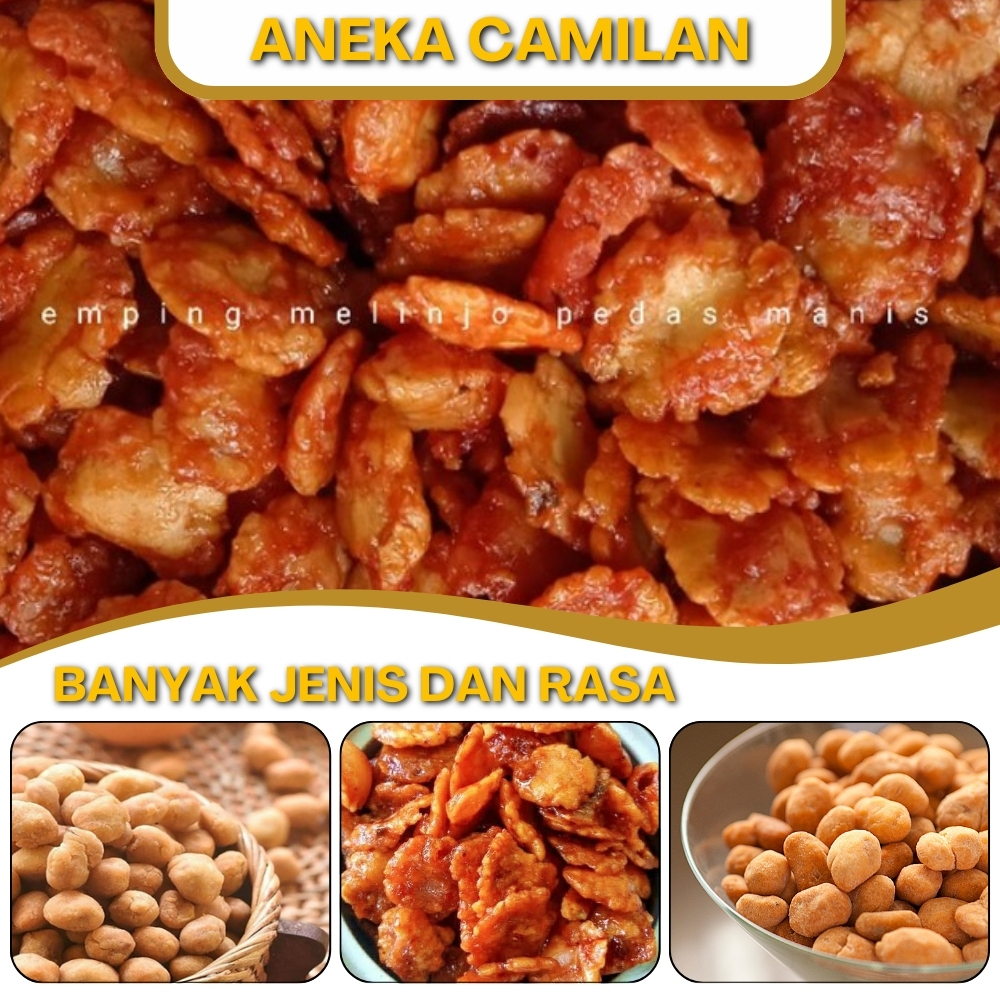 Snack Jadul Basreng Stik Pang Pang Balado Emping Blinjo Kerupuk Seblak Cikur Bumbu Pedas Gurih Manis