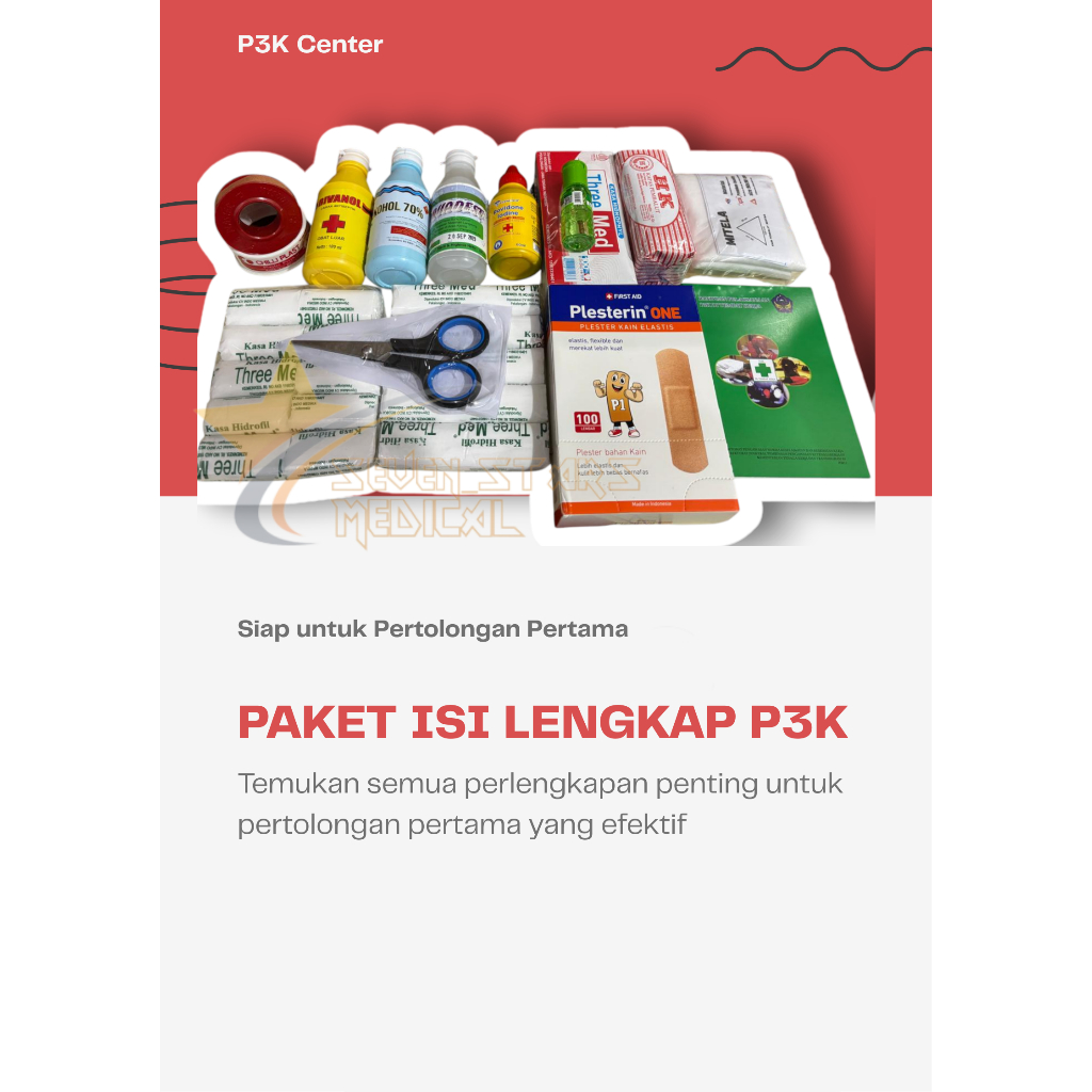 Paket isi P3K Dinding Ekonomis / Lengkap / Ekonomis / Tanpa Kotak