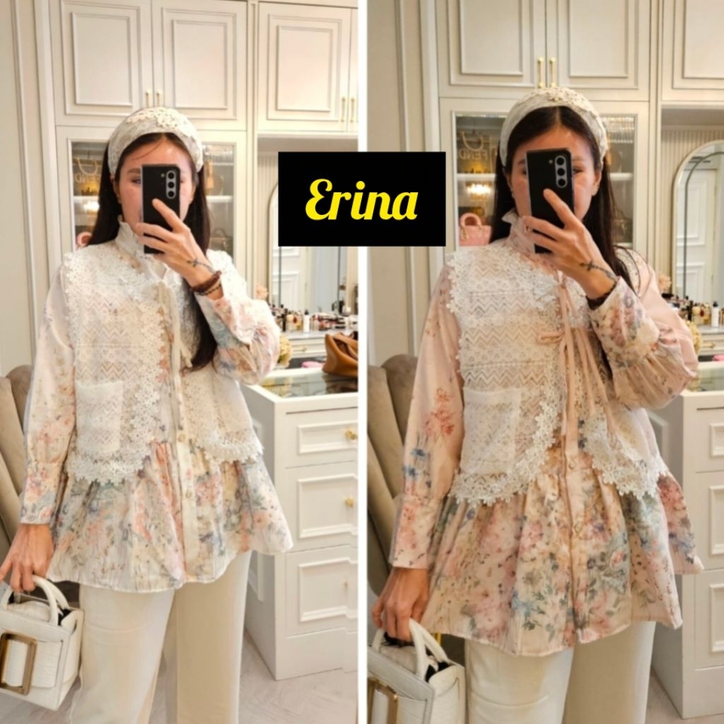 Meijiwang atasan bunga rompi renda cantik