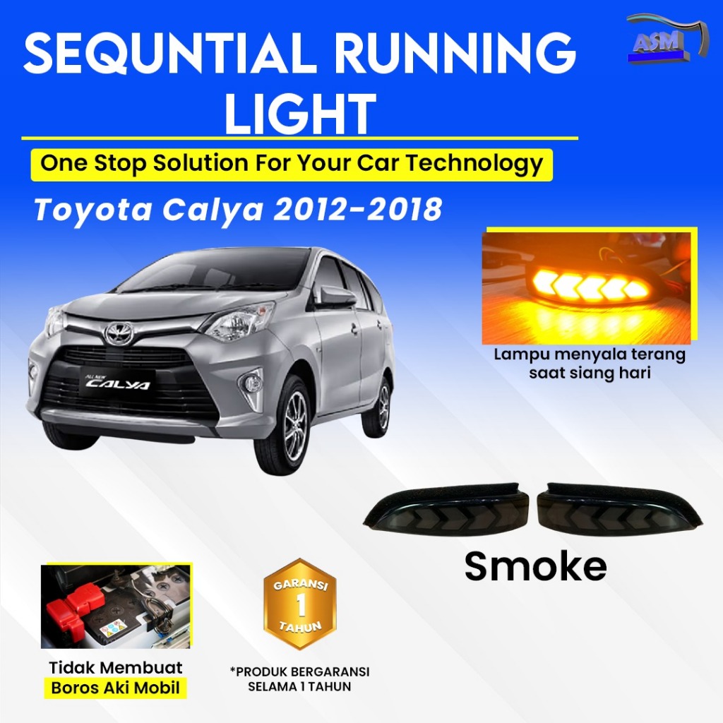 Sequential Running Light Sein Sen Spion LED Lampu Calya Sigra Camry