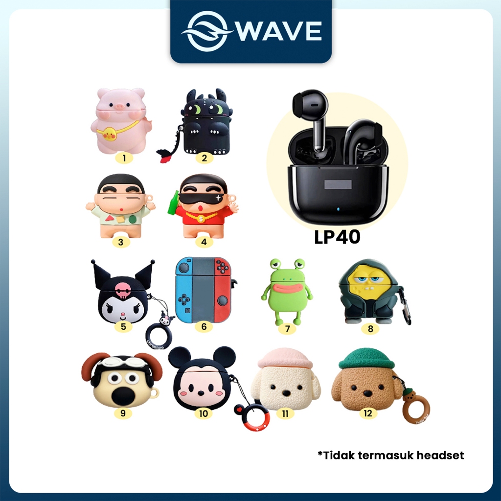 [LP] Case LP40 / LP40 Pro / LP40 S Karakter Kartun Thinkplus Wireless Bluetooth Earphone