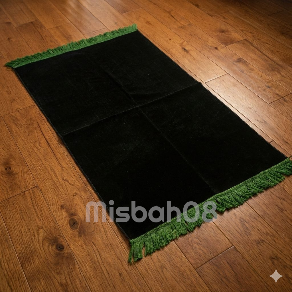 Sajadah polos tanpa motif ukuran 110cm x70cm bahan tebal