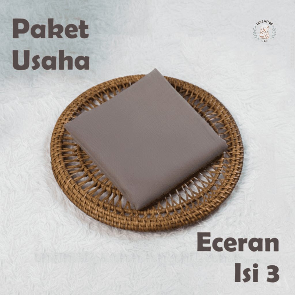 IZKIHIJAB - PAKET GROSIR ISI 3pcs KERUDUNG PARIS KLASIK PREMIUM