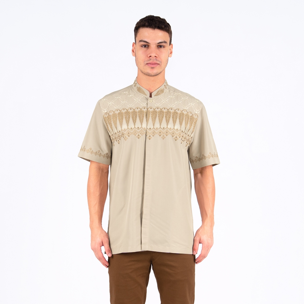 BENHILL Taqwa Koko Bordir Pria Pendek Cream 2722-73-74