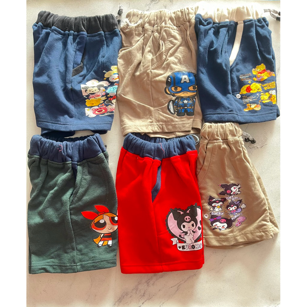 celana pendek harian anak branded sisa export