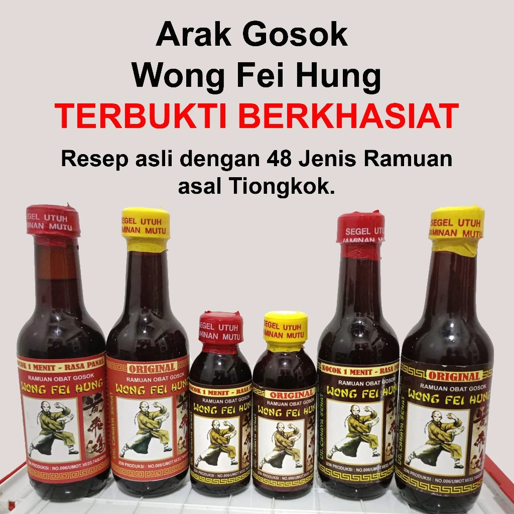 Arak Gosok Wong Fei Hung Mengatasi Memar, Patah Tulang, Salah Urat, Kesemutan Stroke, Rematik