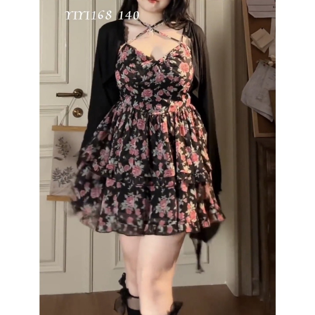 Dress korea big size bunga --- Luna Dress