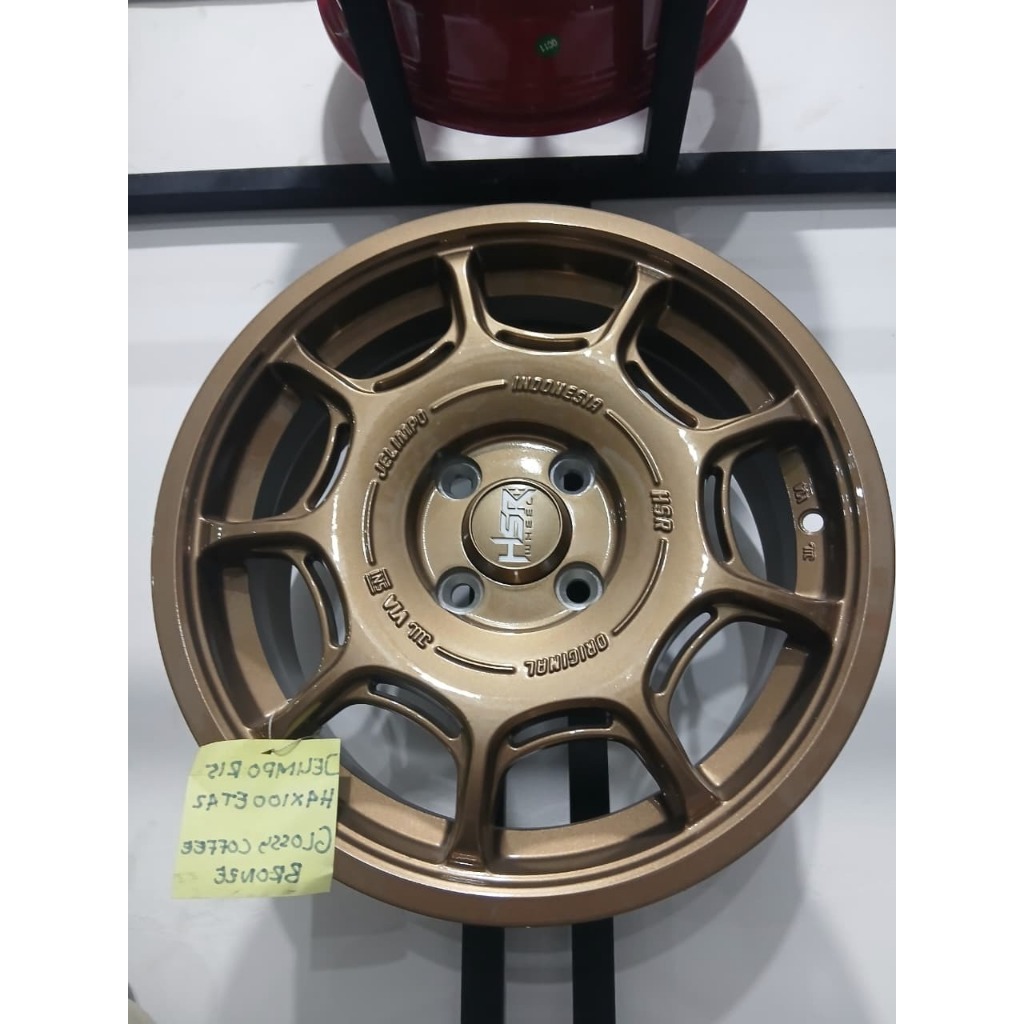 Velg Hsr Jelimpo Ring 15 Pcd 4x100 Warna Matt Cofee Bronze