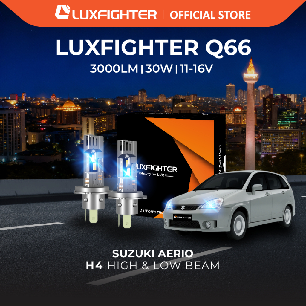 LUXFIGHTER Q66 H4 LAMPU LED MOBIL SUZUKI AERIO