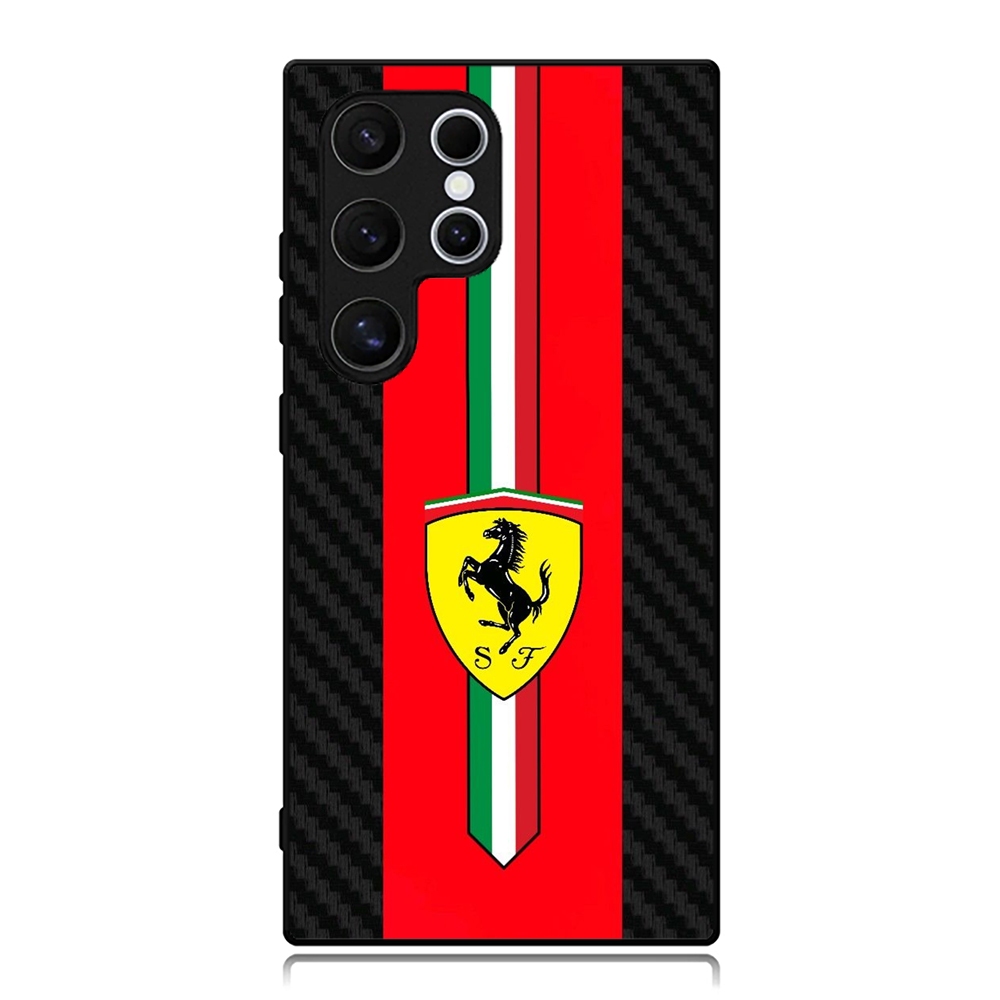Samsung Case S25 S24 S23 S22 S21 S20 S9 S8 S7 S6 Ultra Plus FE Edge Softcase Sfondo Ferrari