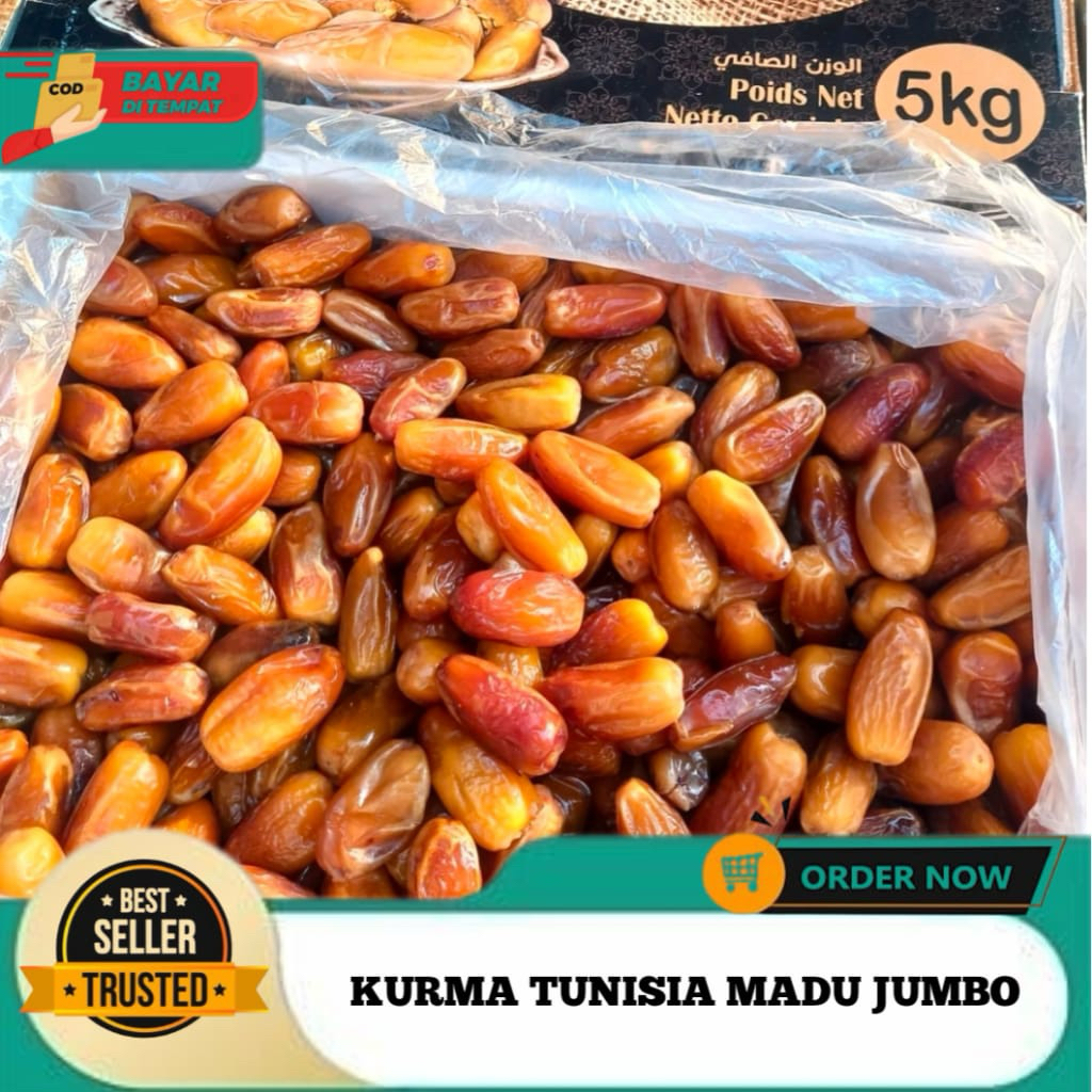 KURMA TUNISIA MADU 1KG/KURMA TUNIS PREMIUM 1 KG/PALM FRUIT NON TANGKAI 1KG