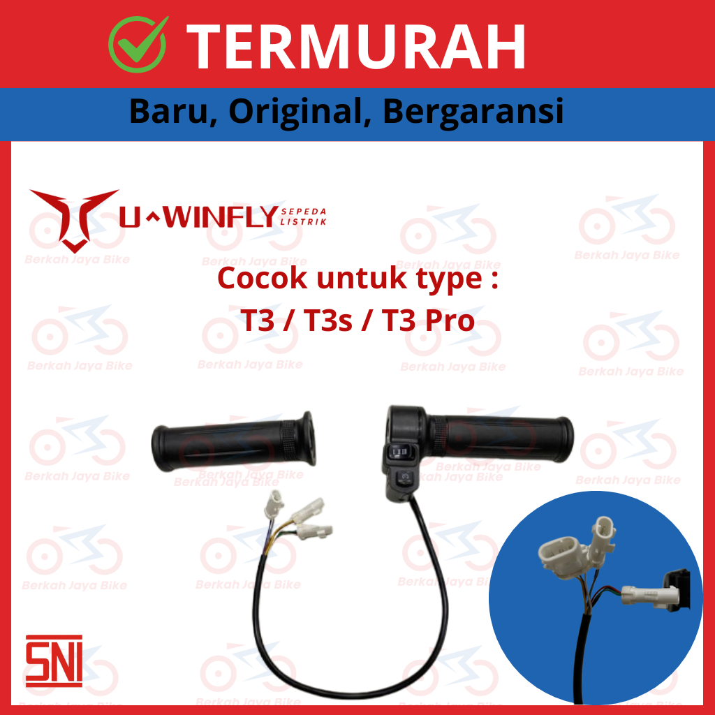 Throttle / Handle Gas Uwinfly Sepeda Listrik Universal / Motor Listrik T3 / T3S / T3 PRO
