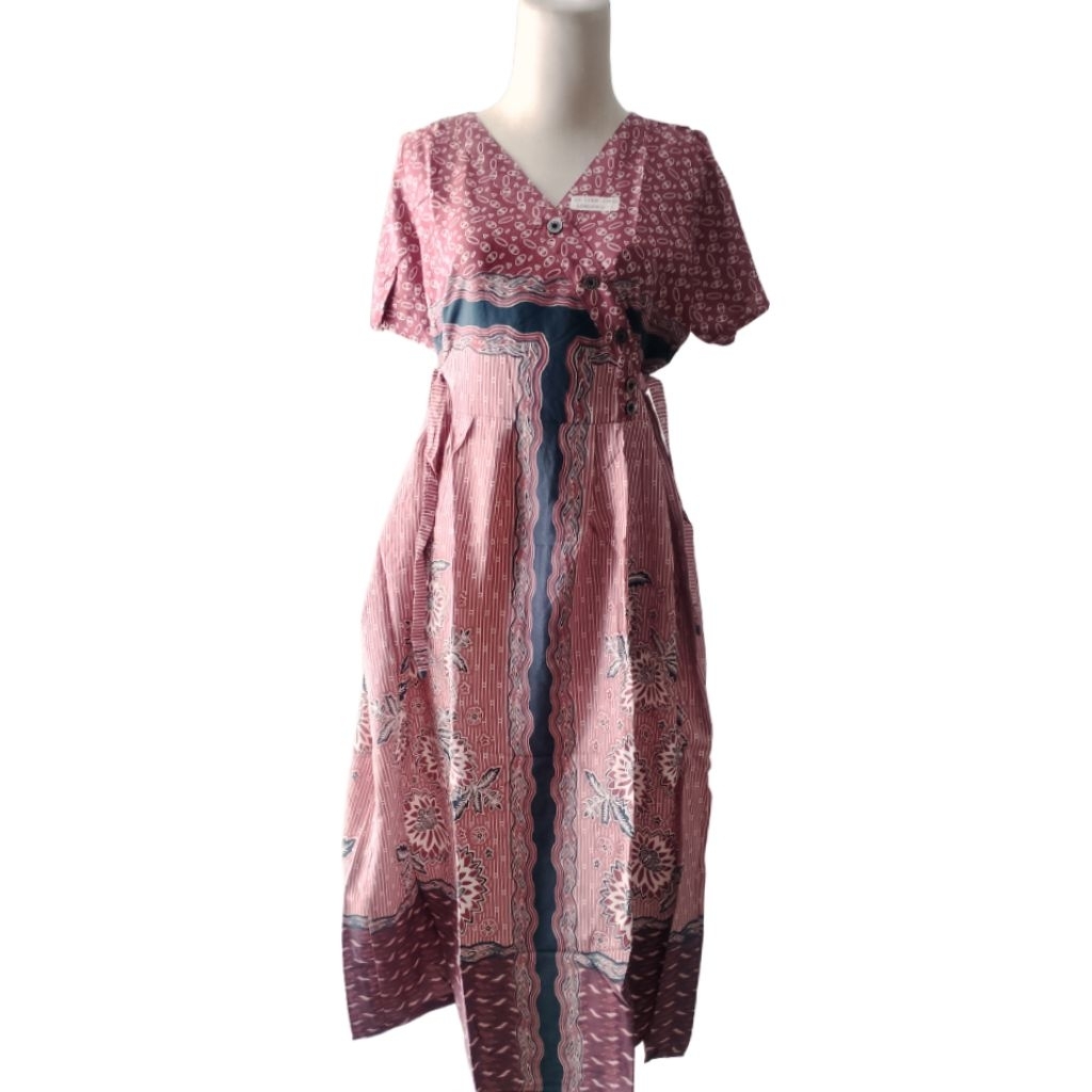 Daster Ria Kencana Lengan Pendek Home Dress Batik Wanita Kekinian
