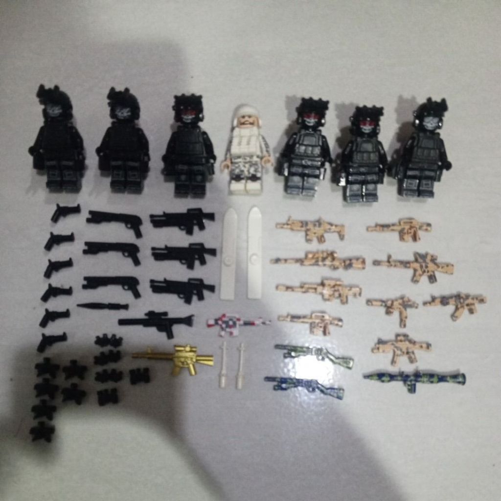 Jual Lego Tentara 7 Minifigure Beratribut Lengkap