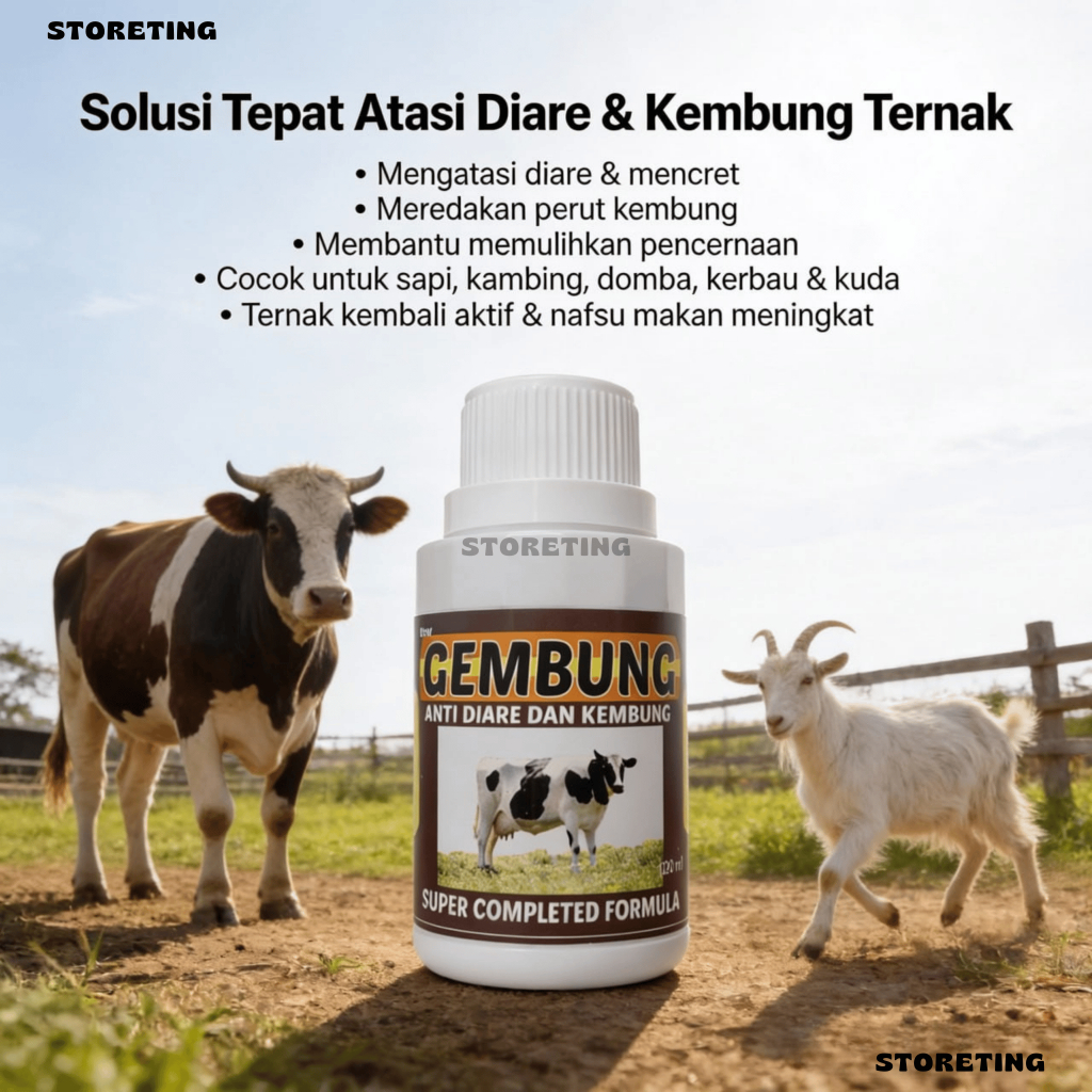Obat diare Gembung Sapi 120ml Obat Diare dan Kembung Sapi Kambing Kuda Domba