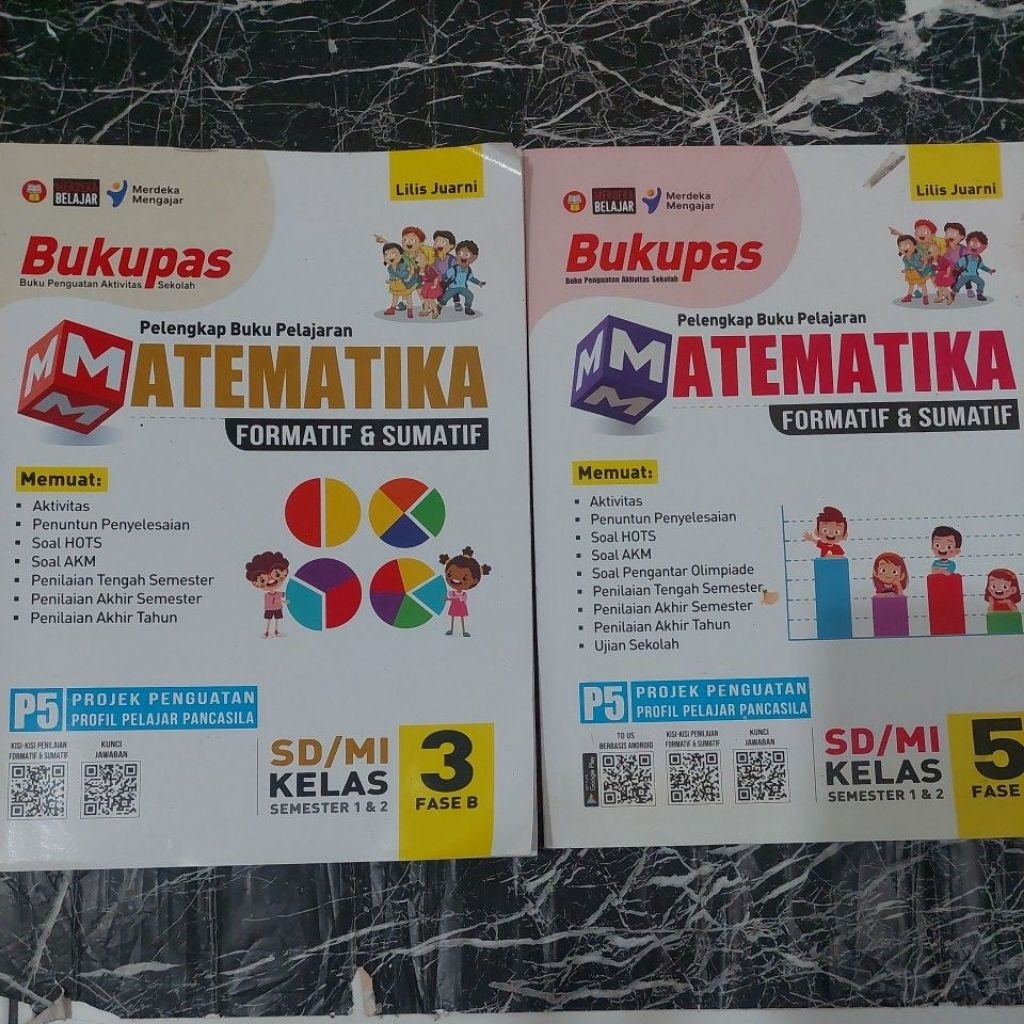 BUKUPAS PELENGKAP BUKU PELAJARAN MATEMATIKA SD/MI KELAS 3 FASE B DAN KELAS 5 FASE C SEMESTER 1 DAN 2