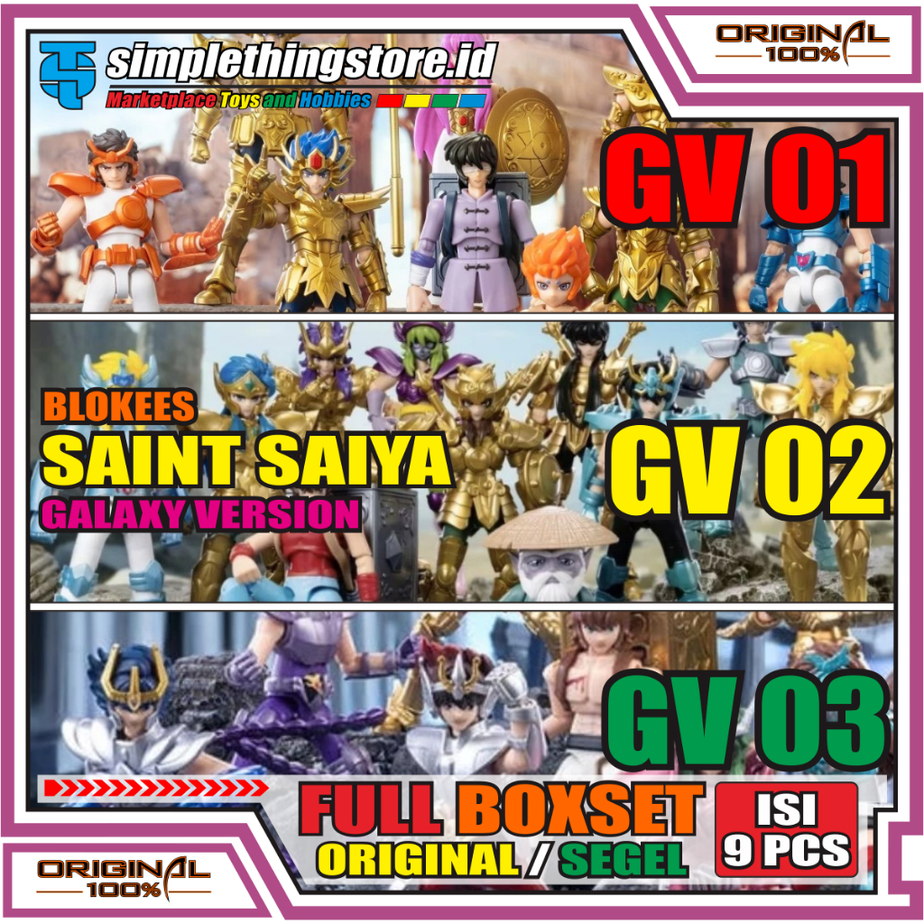 Blokes BlindBox Saint Seiya (GV 1/GV 2/ GV 3) Galaxy Version Segel / Original Model Kit Action