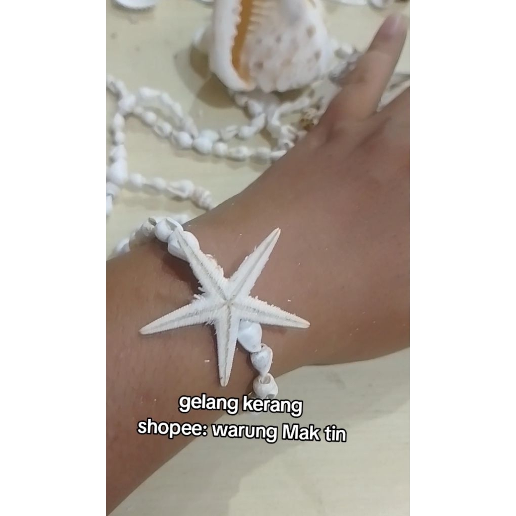 gelang kerang asli gaya etnik