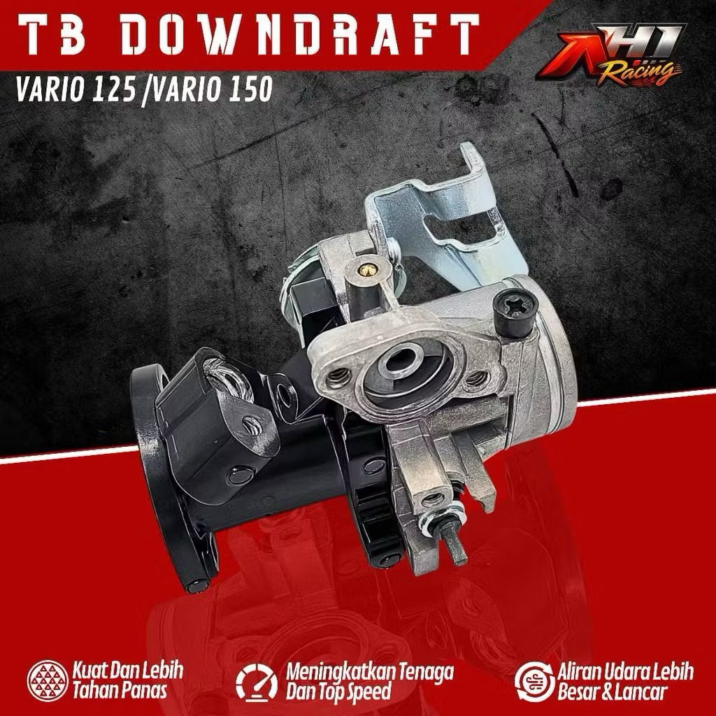 Throttle Body Tb Downdraft Vario 125 150 AH1 Racing - Intake Tuas Gas Downdraft Vario 125 150 Lurus 