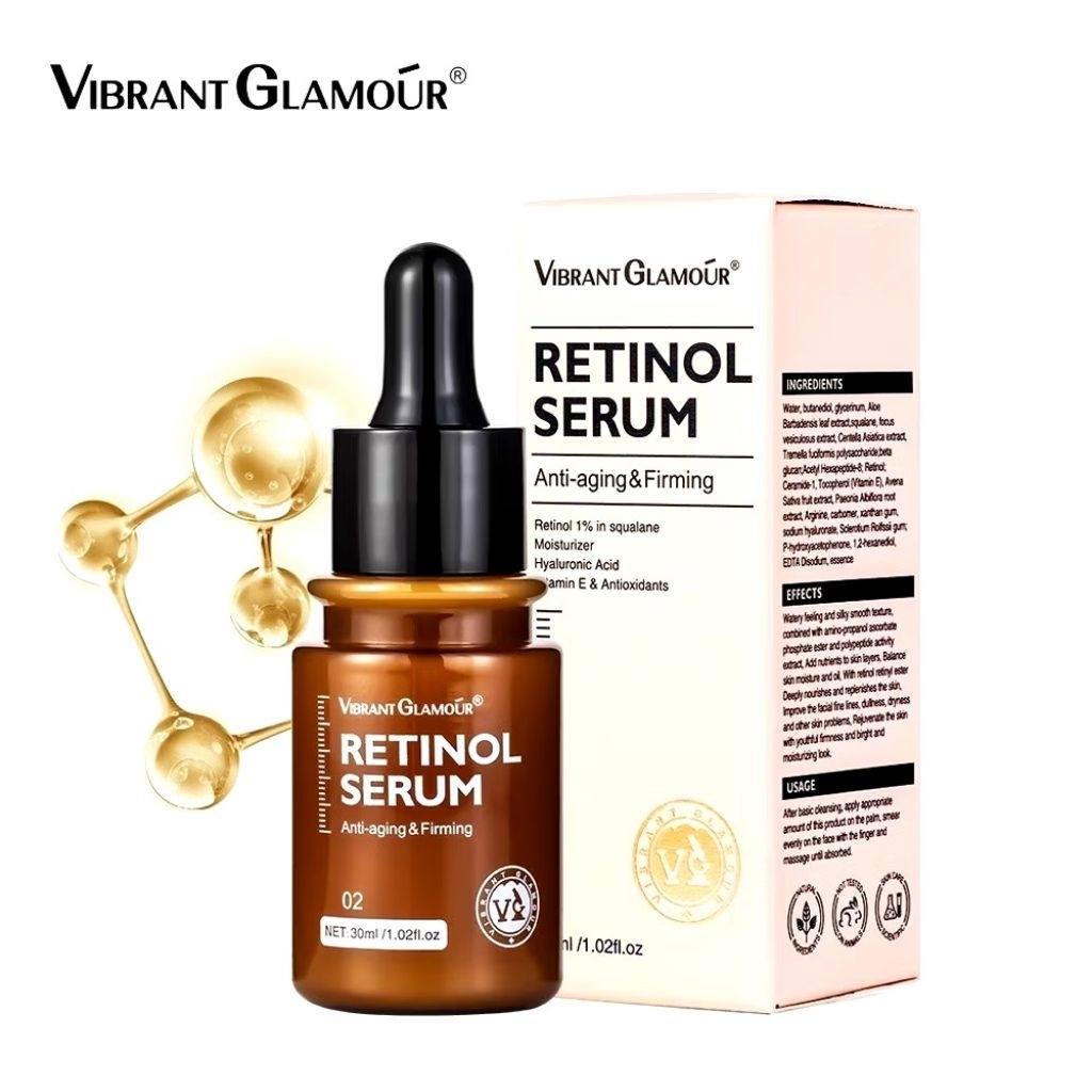 Vibrant Glamour Retinol Serum Anti Aging Skincare 30ml Pelembab Wajah Pemutih BPOM