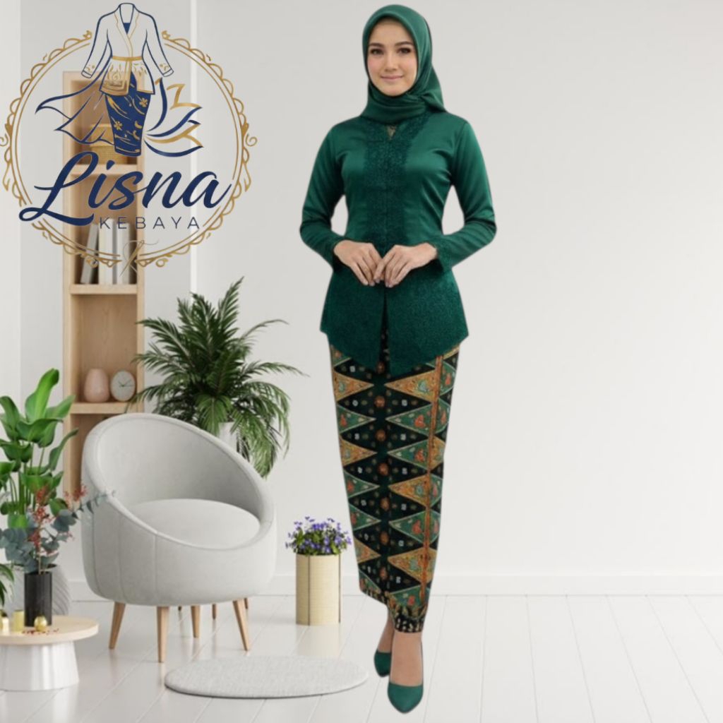 Kebaya Encim Bordir Senada Lengan 7/8