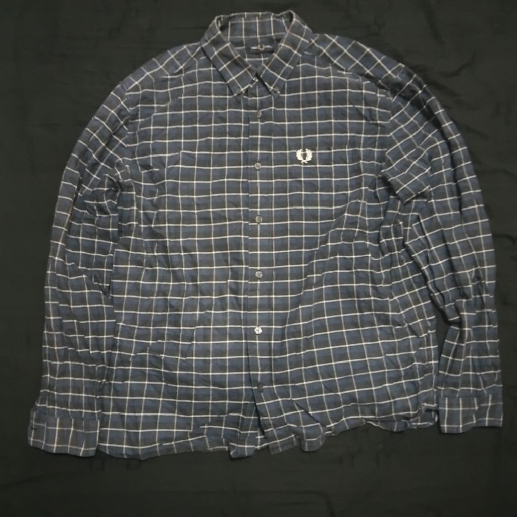 kemeja fredperry flanel navvy