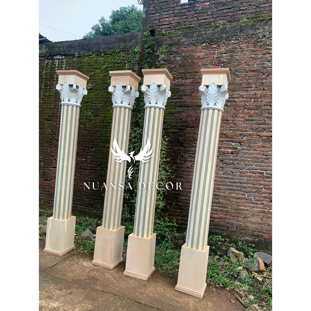 Pelaminan backdrop/soko tiang joglo pelaminan/soko ukiran spon karet