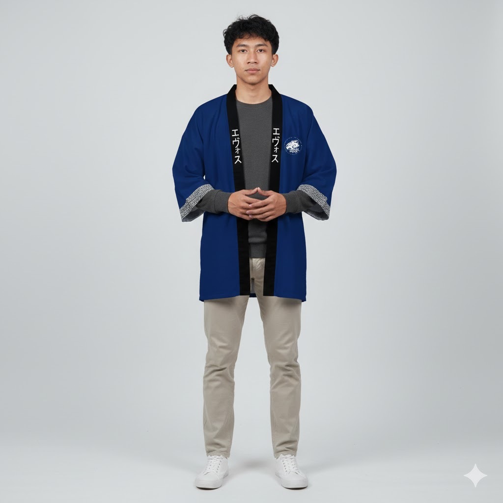 Kimono Haori Polyester Blue or Black EVOS Esports Tiger Premium