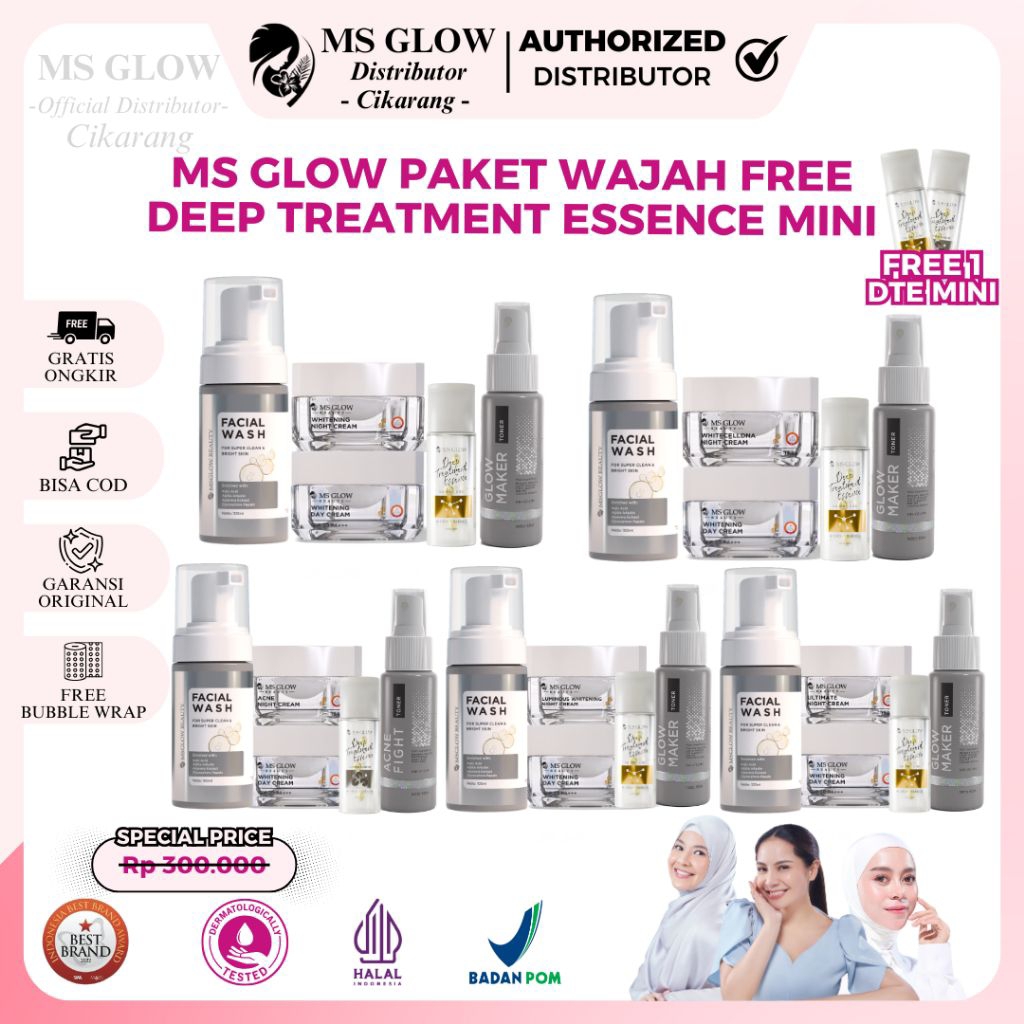 PAKET MS GLOW| PAKET LENGKAP| PAKET ISI 3| ECER MS GLOW ORIGINAL