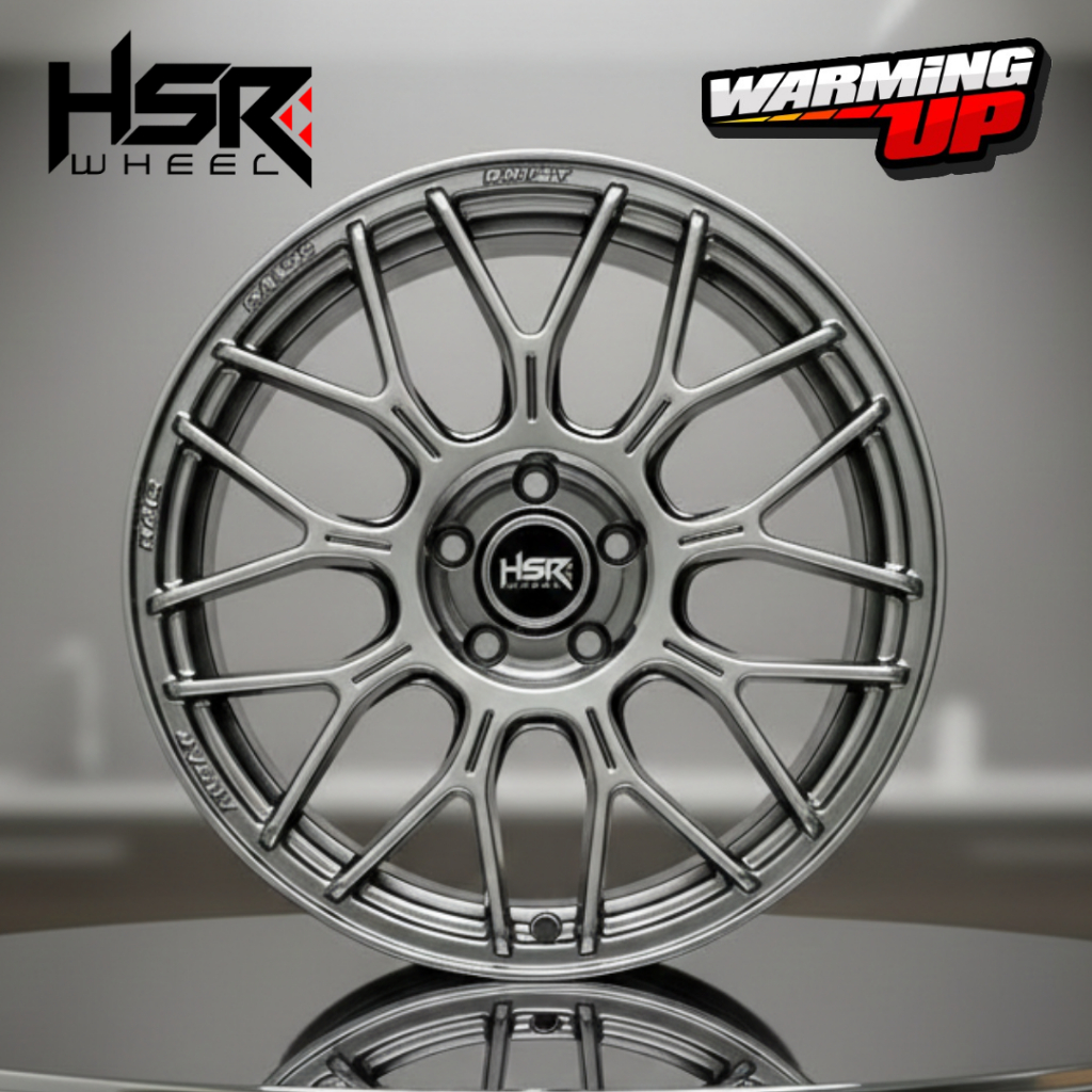 Velg Mobil Racing Ring 18 HSR ORIGINAL RAI-S5 HSR R18 Lebar 8 PCD 5X112 ET35 Hyper Black Mercy