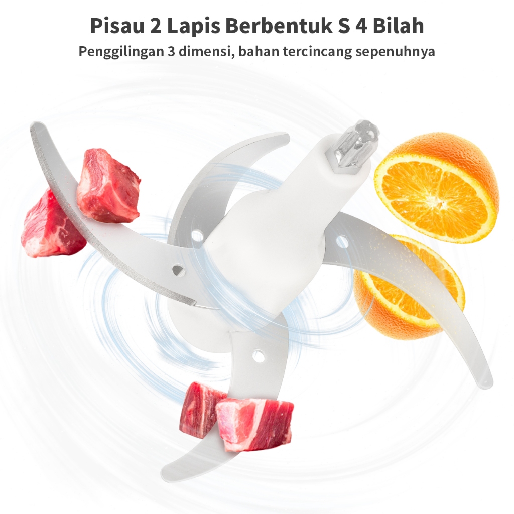 HOT PRODUCT SIMPLUS FOOD CHOPPER BLENDER KACA CHOPPER DAGING CHOPPER DAGING DAN BUMBU 2L SERBAGUNA