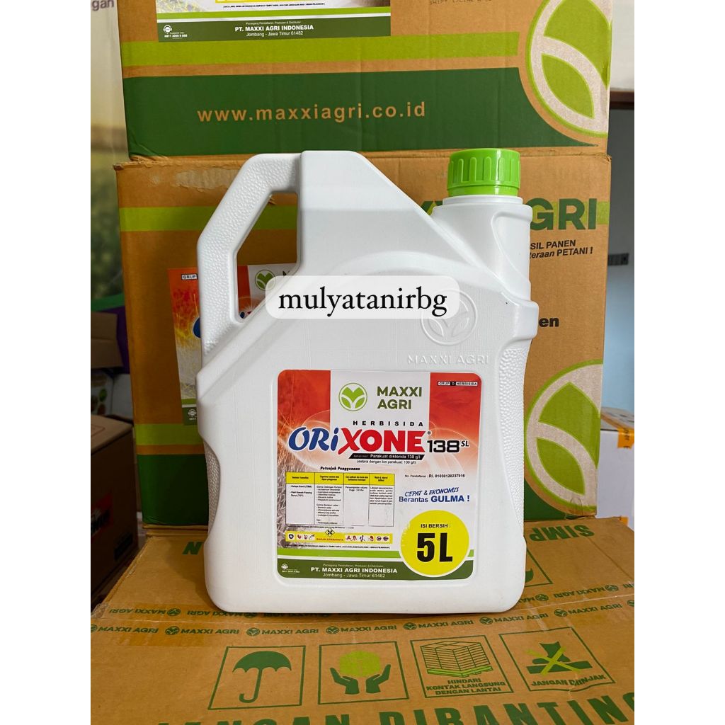 Herbisida kontak ORIXONE 138SL 5 LITER - BAHAN AKTIF : PARAQUAT DIKLORIDA 138G/L - MAXXI AGRI